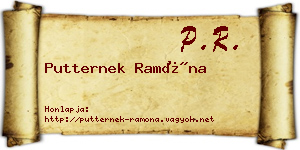 Putternek Ramóna névjegykártya